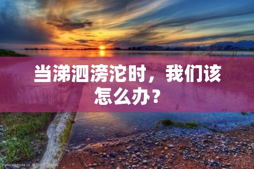 当涕泗滂沱时,我们该怎么办?