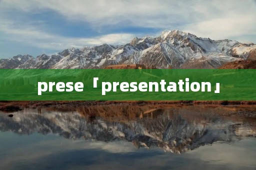 prese「presentation」
