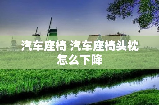汽车座椅 汽车座椅头枕怎么下降