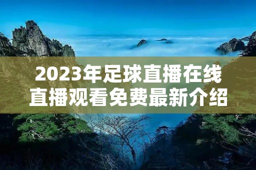 2023年足球直播在线直播观看免费最新介绍