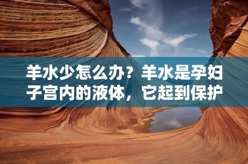 羊水少怎么办?羊水是孕妇子宫内的液体,它起到保护胎儿和帮助胎儿发育的重要作用。如果羊水量过少,可能会对胎儿的健康造成影响。那么,如果你发现自己的羊水量过少,应该怎么办呢?