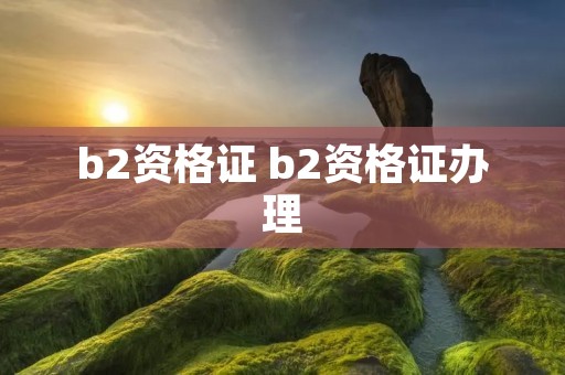 b2资格证 b2资格证办理