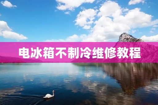 电冰箱不制冷维修教程