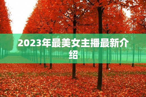 2023年最美女主播最新介绍