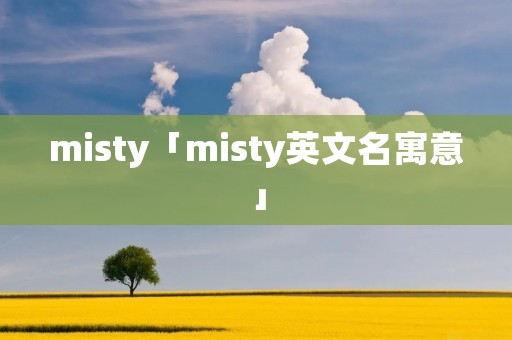 misty「misty英文名寓意」
