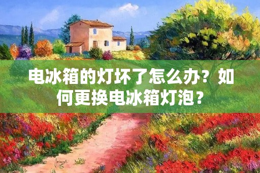 电冰箱的灯坏了怎么办？如何更换电冰箱灯泡？