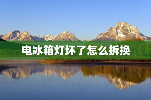 电冰箱灯坏了怎么拆换