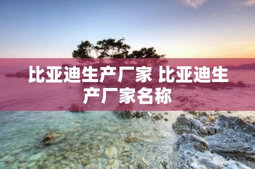 比亚迪生产厂家 比亚迪生产厂家名称