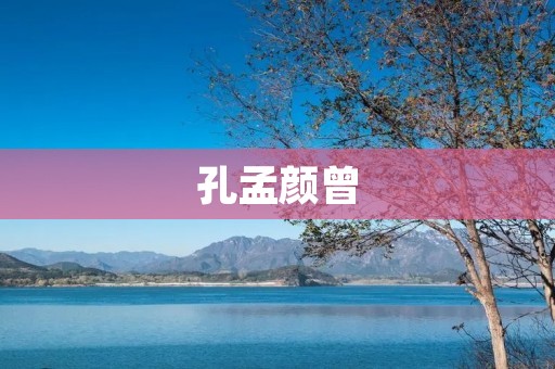 孔孟颜曾:中国古代四大哲学家 孔孟颜曾:中国古代四大哲学家