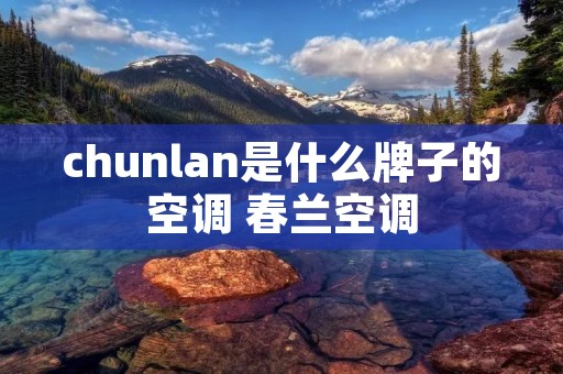 chunlan是什么牌子的空调 春兰空调