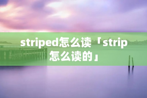 striped怎么读「strip怎么读的」