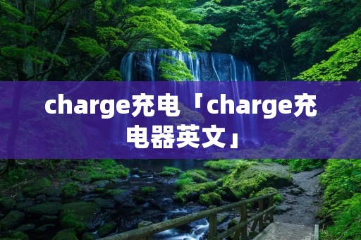 charge充电「charge充电器英文」
