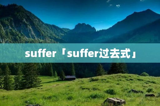 suffer「suffer过去式」 suffer「suffer过去式」