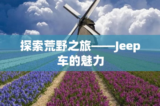 探索荒野之旅——Jeep车的魅力 探索荒野之旅——Jeep车的魅力