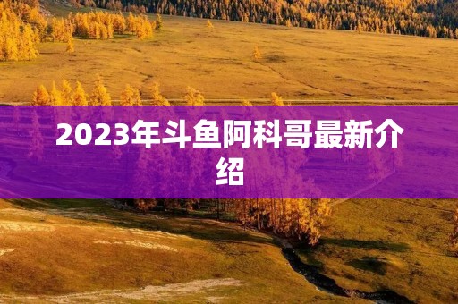 2023年斗鱼阿科哥最新介绍