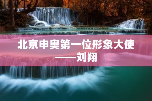 北京申奥第一位形象大使——刘翔 北京申奥第一位形象大使——刘翔