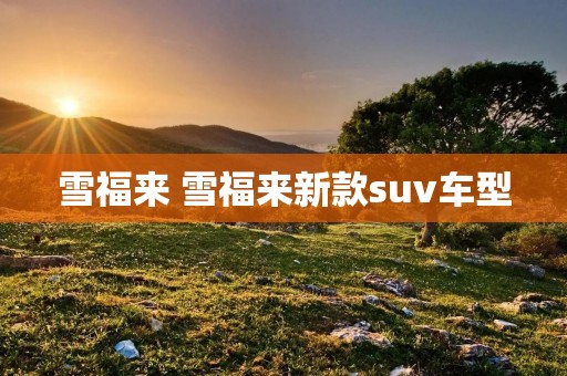 雪福来 雪福来新款suv车型 雪福来 雪福来新款suv车型
