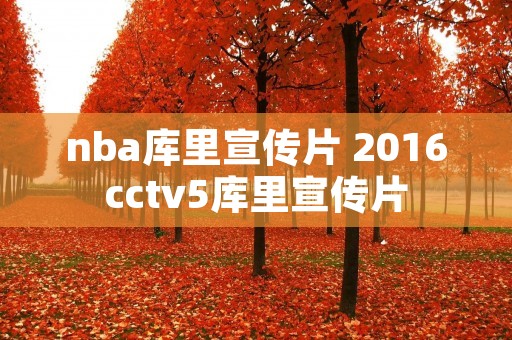 nba库里宣传片 2016cctv5库里宣传片