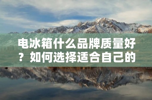 电冰箱什么品牌质量好?如何选择适合自己的电冰箱? 电冰箱什么品牌质量好?如何选择适合自己的电冰箱?