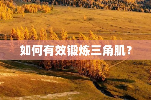 如何有效锻炼三角肌?