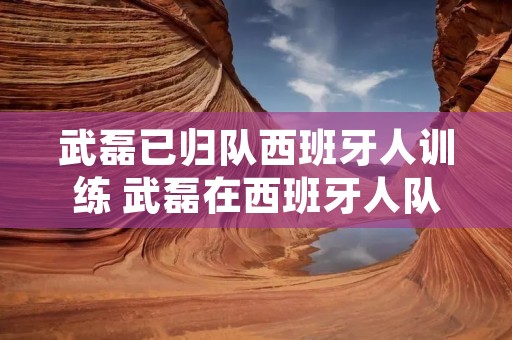 武磊已归队西班牙人训练 武磊在西班牙人队正式比赛进球了吗 武磊已归队西班牙人训练 武磊在西班牙人队正式比赛进球了吗