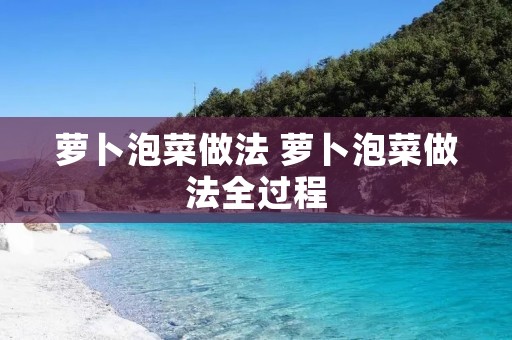 萝卜泡菜做法 萝卜泡菜做法全过程 萝卜泡菜做法 萝卜泡菜做法全过程