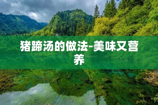 猪蹄汤的做法-美味又营养