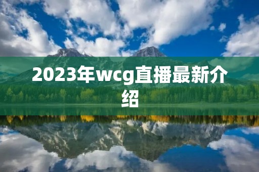 2023年wcg直播最新介绍
