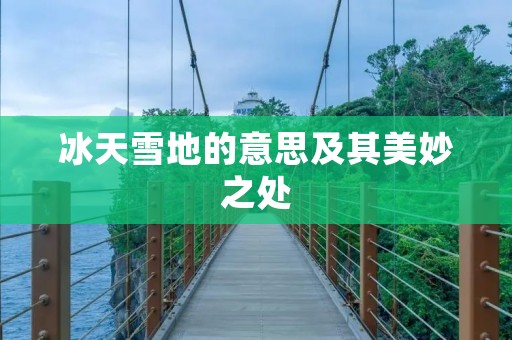 冰天雪地的意思及其美妙之处