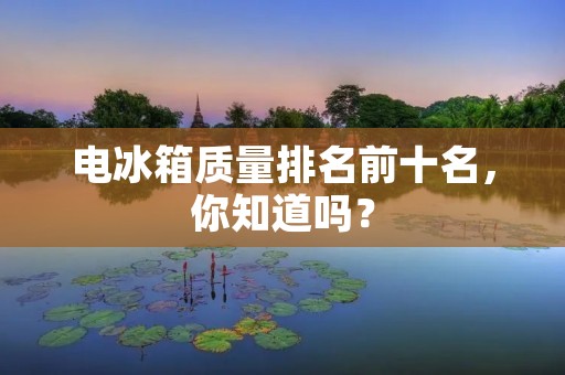 电冰箱质量排名前十名，你知道吗？