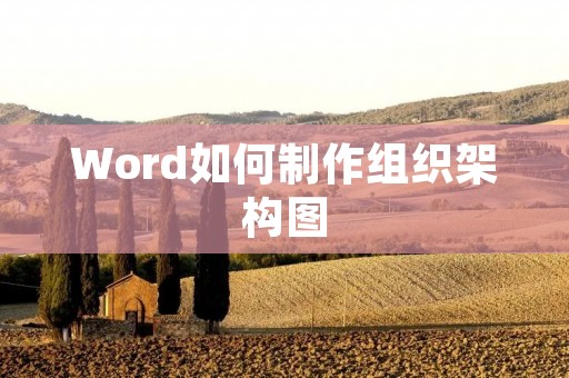 Word如何制作组织架构图