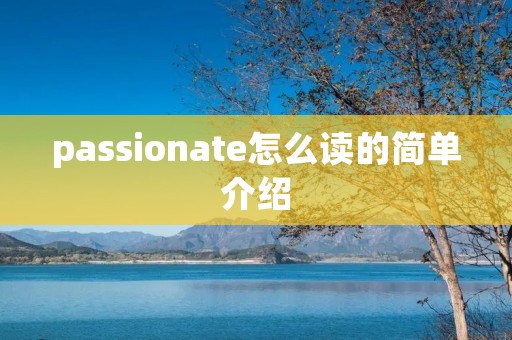 passionate怎么读的简单介绍