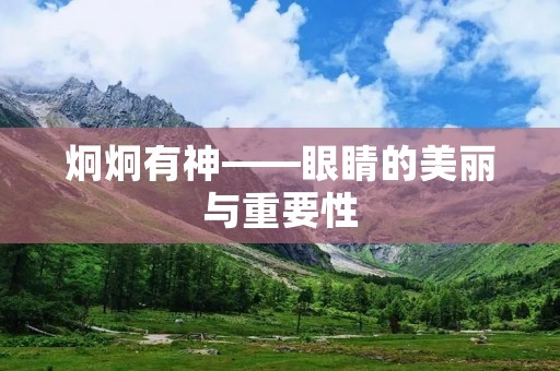 炯炯有神——眼睛的美丽与重要性