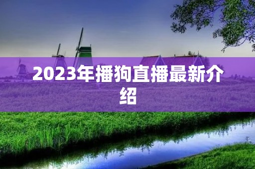 2023年播狗直播最新介绍