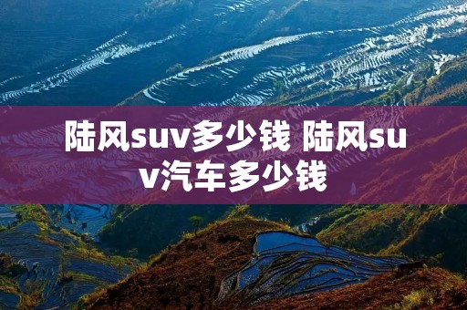 陆风suv多少钱 陆风suv汽车多少钱