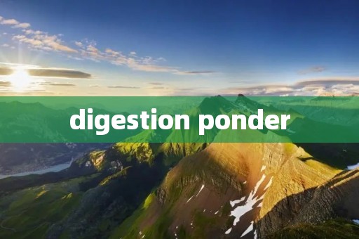digestion ponder