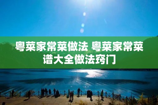 粤菜家常菜做法 粤菜家常菜谱大全做法窍门