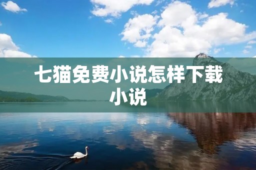七猫免费小说怎样下载小说：详细指南