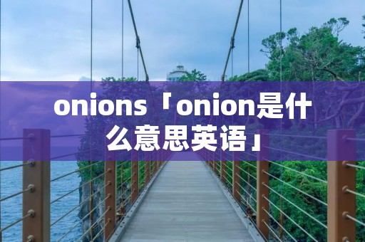 onions「onion是什么意思英语」