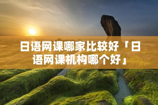 日语网课哪家比较好「日语网课机构哪个好」