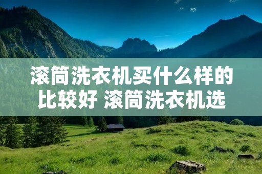 滚筒洗衣机买什么样的比较好 滚筒洗衣机选什么
