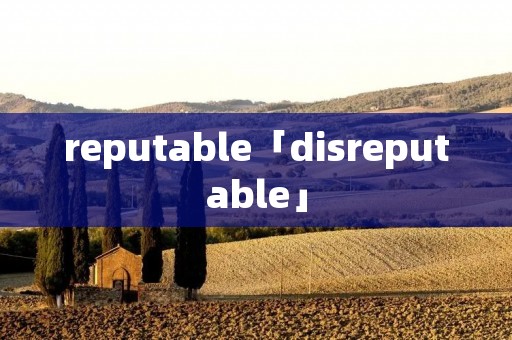 reputable「disreputable」