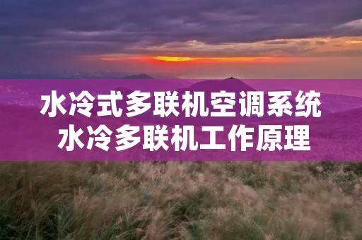 水冷式多联机空调系统 水冷多联机工作原理图