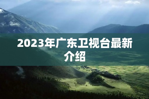 2023年广东卫视台最新介绍