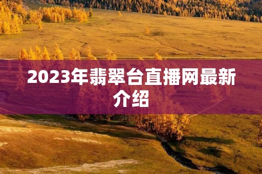 2023年翡翠台直播网最新介绍