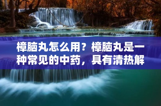 樟脑丸怎么用？樟脑丸是一种常见的中药，具有清热解毒、祛风止痛等作用。樟脑丸的使用方法因人而异，根据不同的症状和体质，使用方法也有所不同。下面我们来详细了解一下樟脑丸的使用方法。