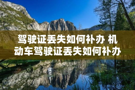 驾驶证丢失如何补办 机动车驾驶证丢失如何补办 驾驶证丢失如何补办 机动车驾驶证丢失如何补办