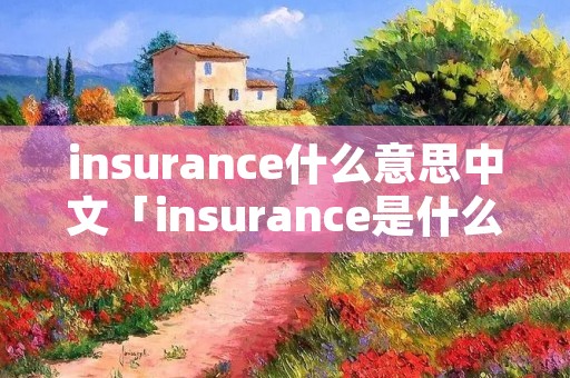 insurance什么意思中文「insurance是什么意思中文翻译成为」 insurance什么意思中文「insurance是什么意思中文翻译成为」