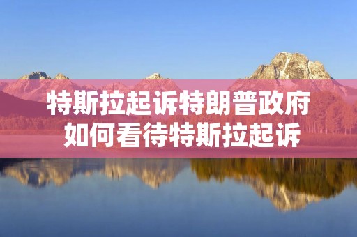 特斯拉**特朗普政府 如何看待特斯拉** 特斯拉**特朗普政府 如何看待特斯拉**