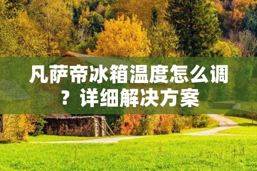 凡萨帝冰箱温度怎么调？详细解决方案